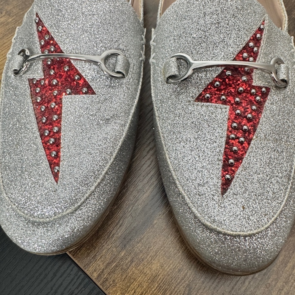 Nine West Silver Loafer Flat - Picture 3 of 8